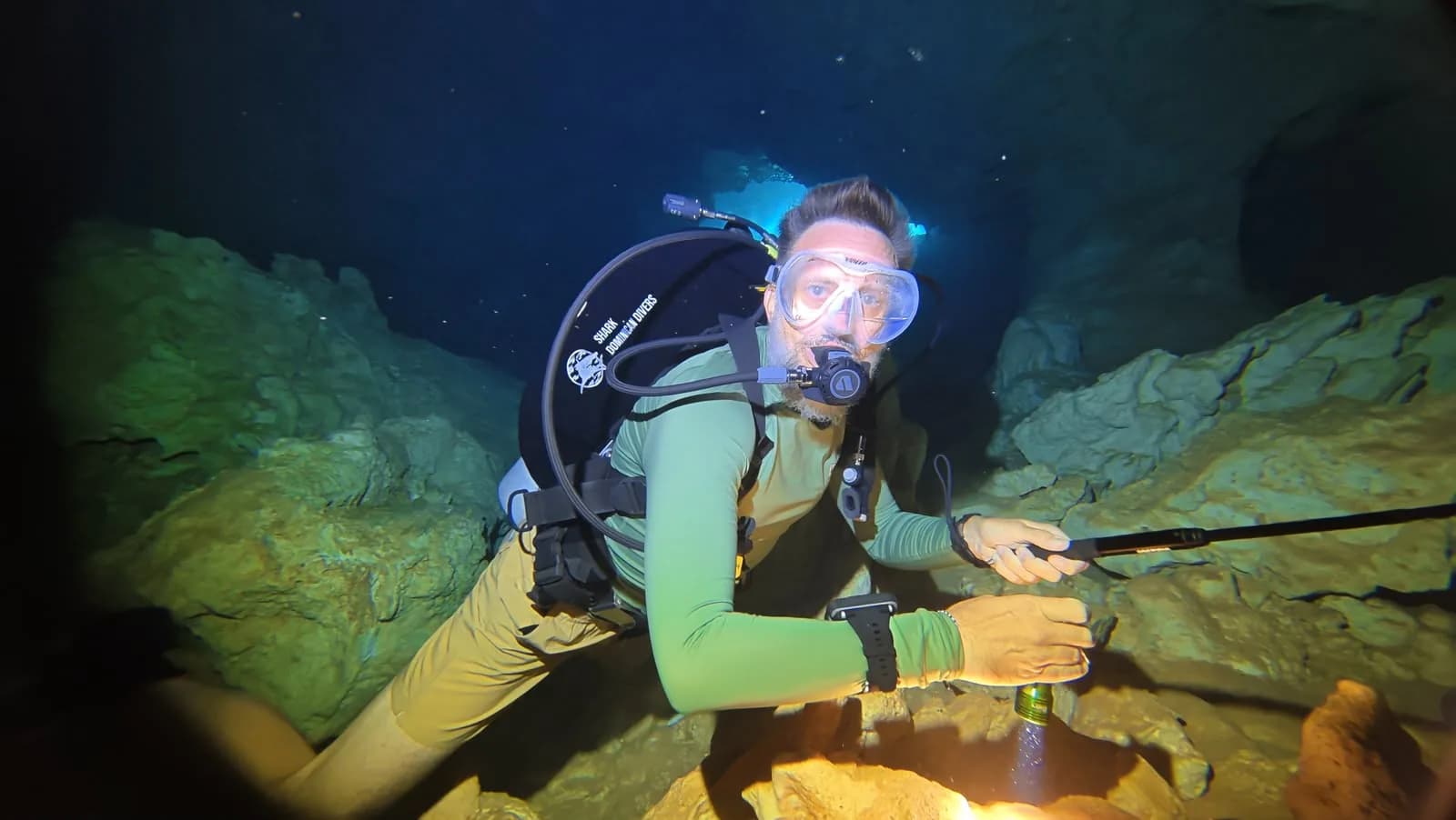 Remains resting on the cave floor