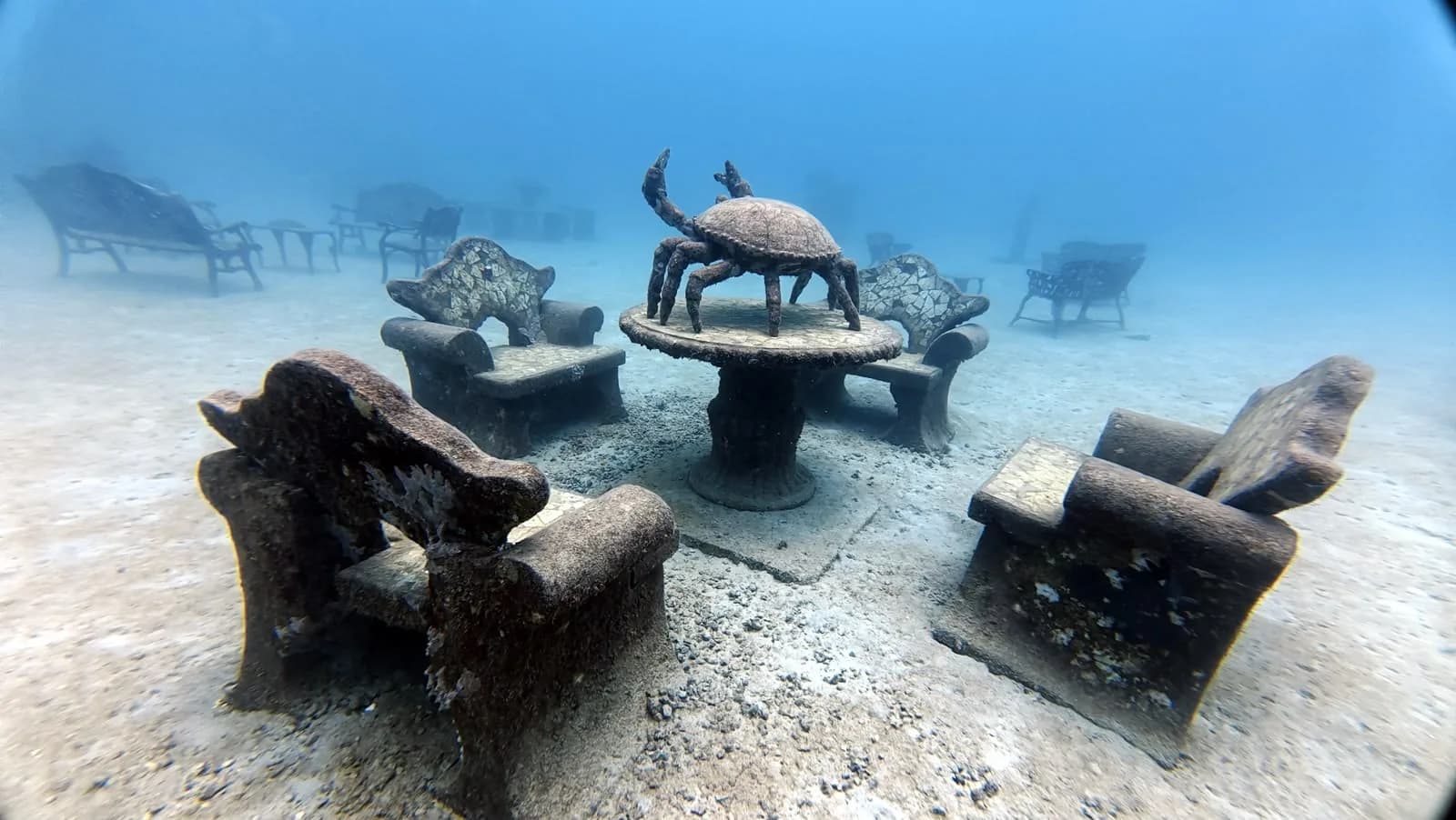 The sunken living room, furniture and all