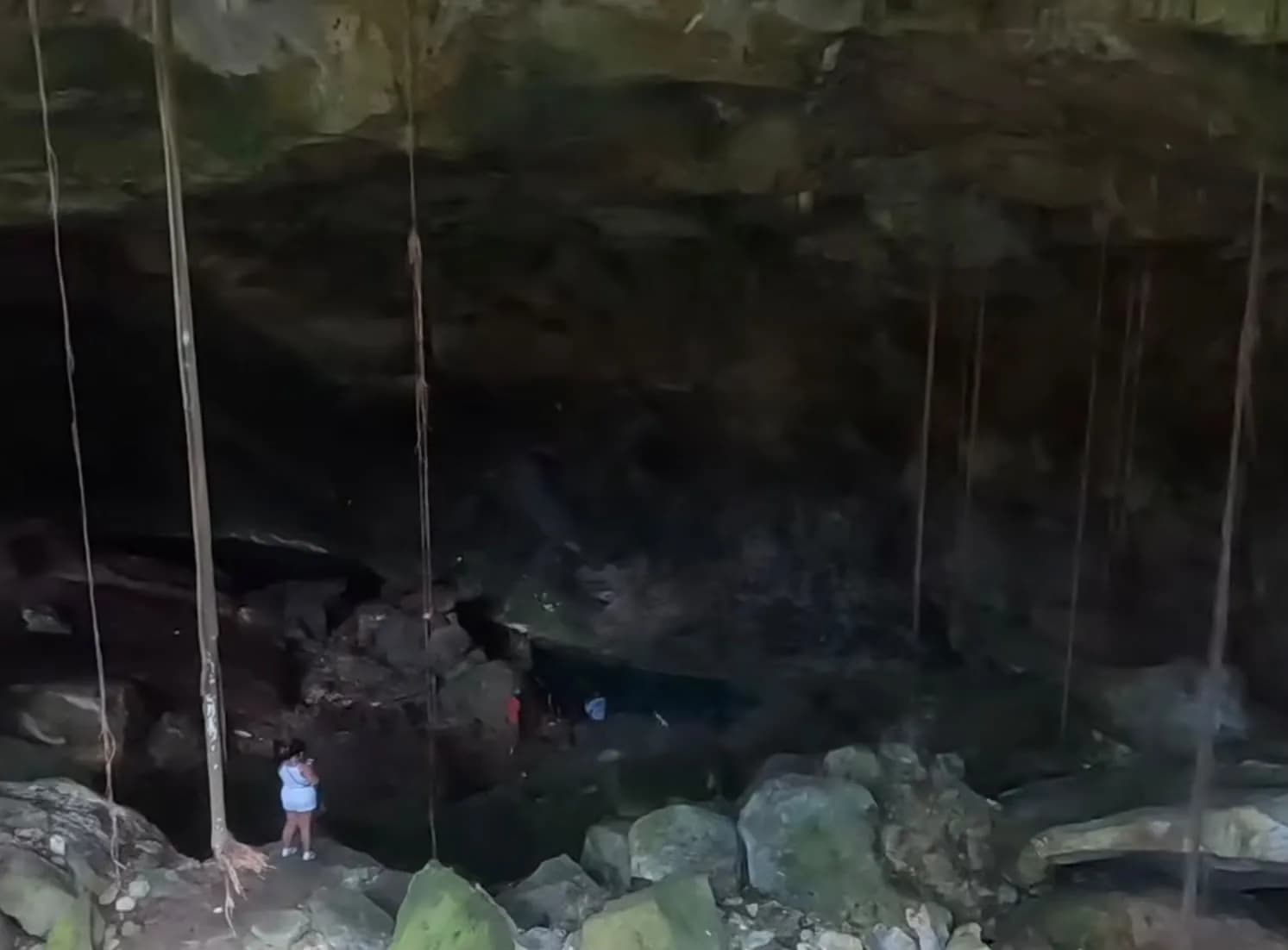 The entrance chamber of El Toro, with a person for scale